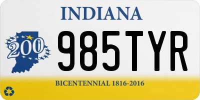 IN license plate 985TYR