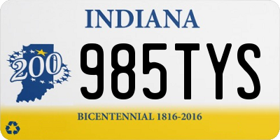 IN license plate 985TYS