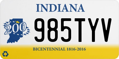 IN license plate 985TYV