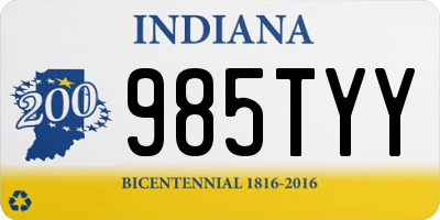 IN license plate 985TYY