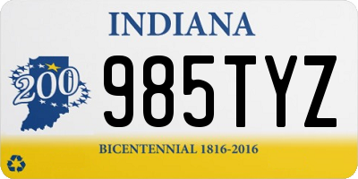 IN license plate 985TYZ