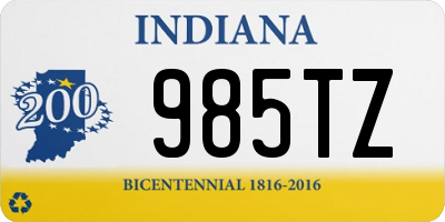 IN license plate 985TZ