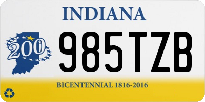 IN license plate 985TZB