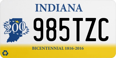 IN license plate 985TZC