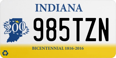 IN license plate 985TZN