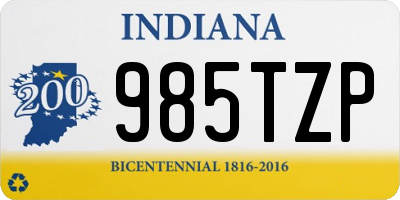 IN license plate 985TZP