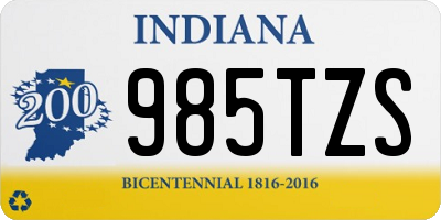 IN license plate 985TZS