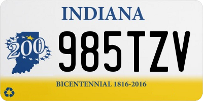 IN license plate 985TZV