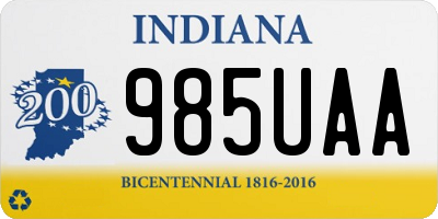 IN license plate 985UAA