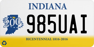 IN license plate 985UAI