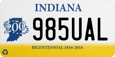 IN license plate 985UAL