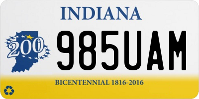 IN license plate 985UAM