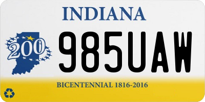 IN license plate 985UAW