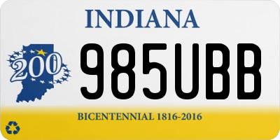 IN license plate 985UBB