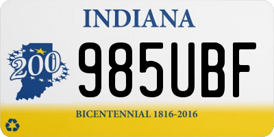 IN license plate 985UBF