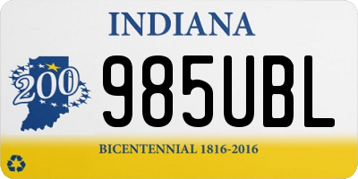 IN license plate 985UBL