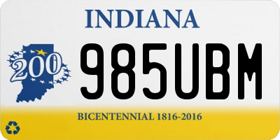 IN license plate 985UBM