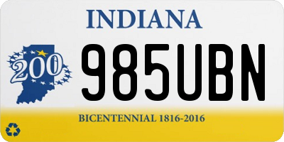 IN license plate 985UBN