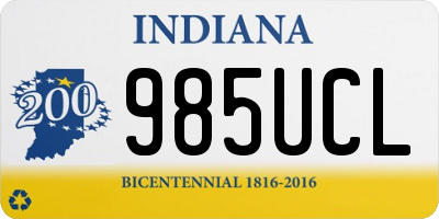 IN license plate 985UCL