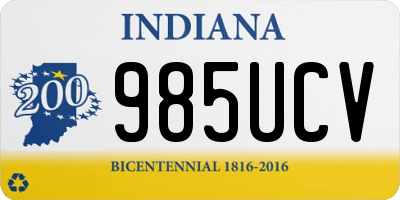 IN license plate 985UCV