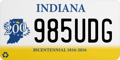 IN license plate 985UDG