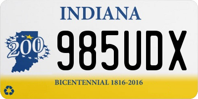 IN license plate 985UDX
