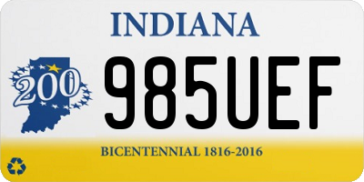 IN license plate 985UEF