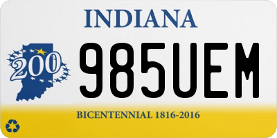 IN license plate 985UEM