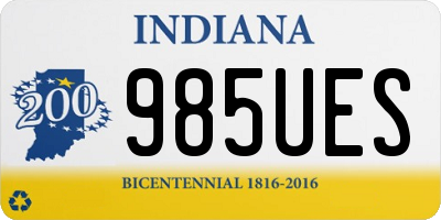 IN license plate 985UES