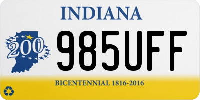 IN license plate 985UFF