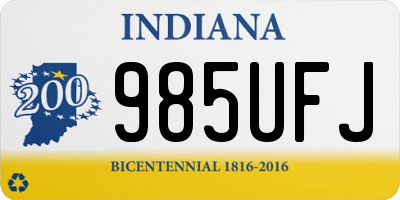 IN license plate 985UFJ