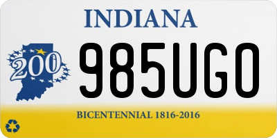 IN license plate 985UGO