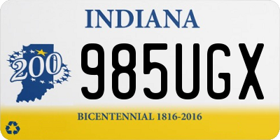 IN license plate 985UGX