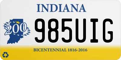 IN license plate 985UIG