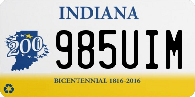 IN license plate 985UIM