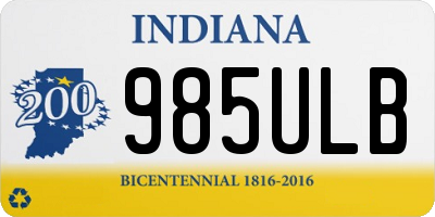 IN license plate 985ULB