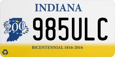 IN license plate 985ULC