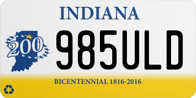 IN license plate 985ULD