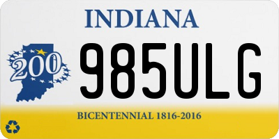 IN license plate 985ULG