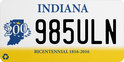 IN license plate 985ULN