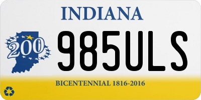 IN license plate 985ULS