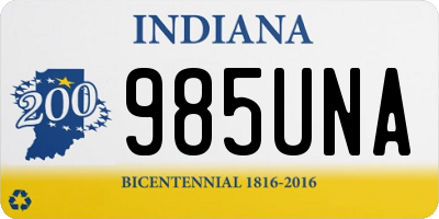 IN license plate 985UNA