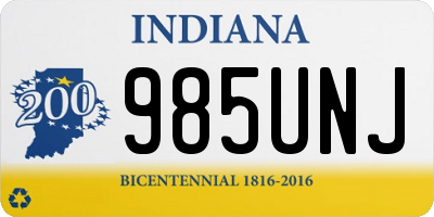 IN license plate 985UNJ