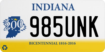 IN license plate 985UNK