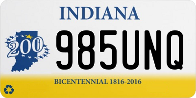 IN license plate 985UNQ