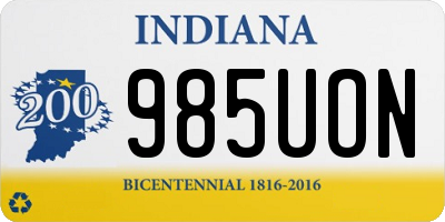 IN license plate 985UON