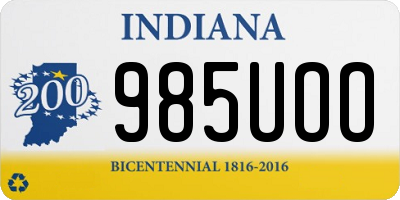 IN license plate 985UOO