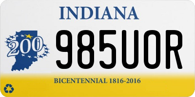 IN license plate 985UOR