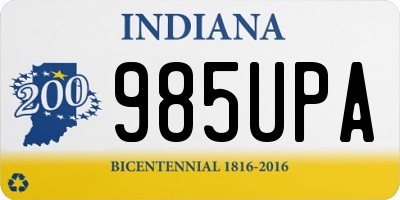 IN license plate 985UPA