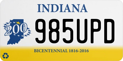 IN license plate 985UPD